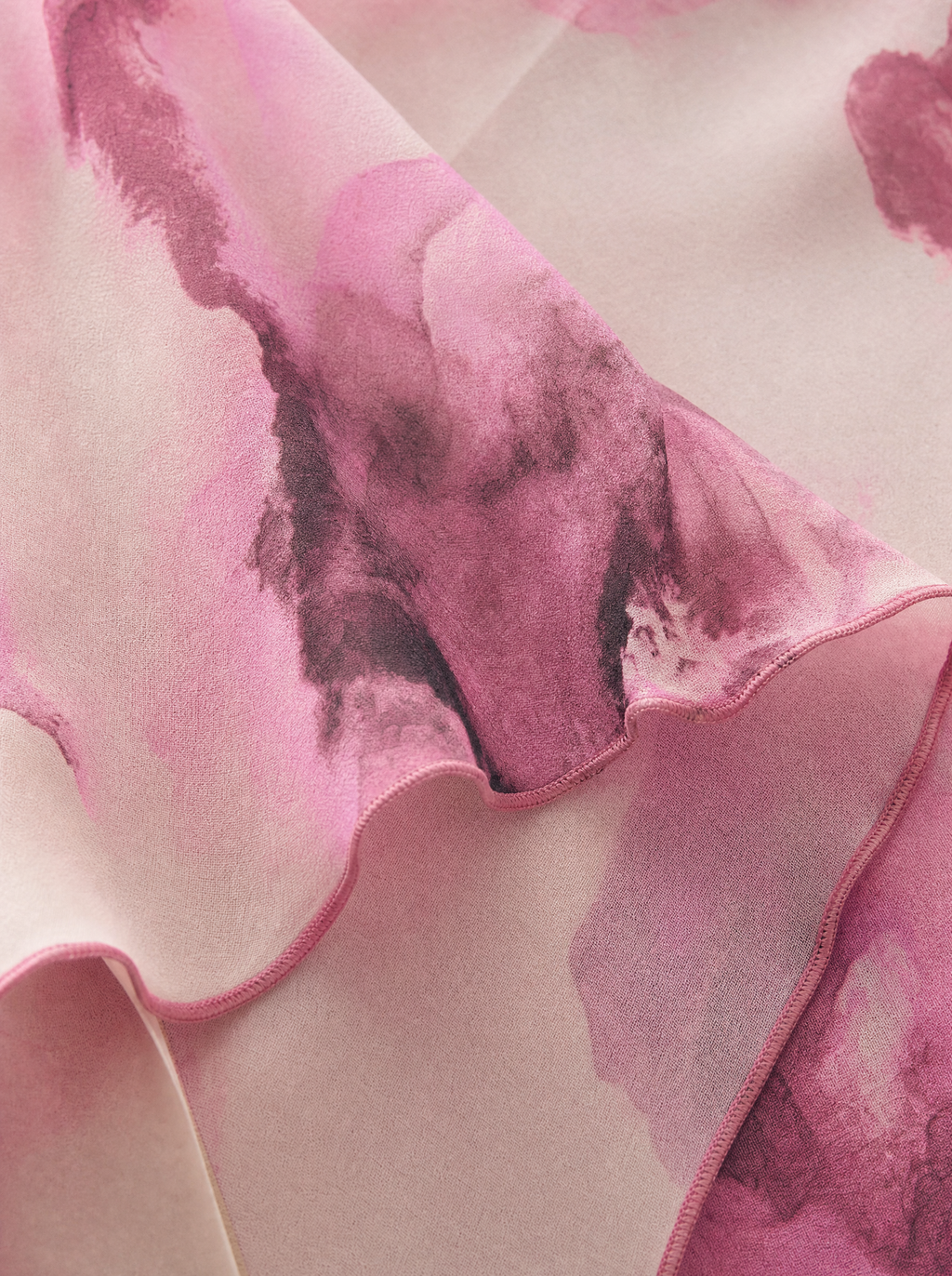 Blossom Pink Floral Maxi Dress — Long Sleeve, Fluted Sleeve